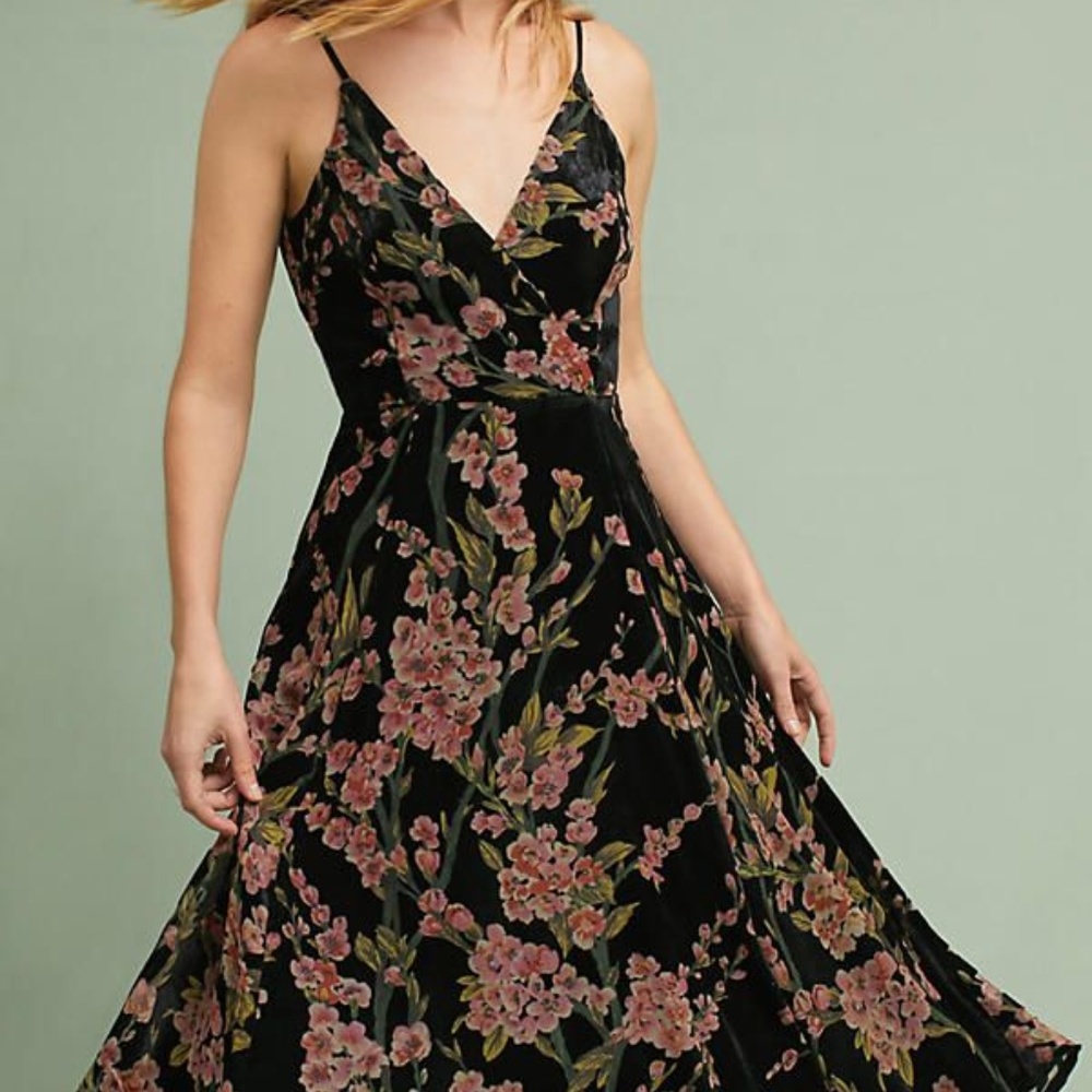 Anthropologie Kora Floral Burnout Dress